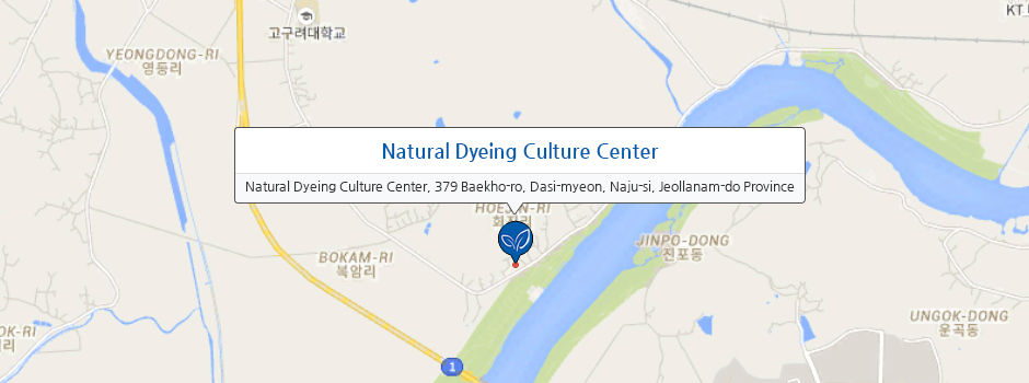 Natural Dyeing Culture Center, 379 Baekho-ro, Dasi-myeon, Naju-si, Jeollanam-do Province